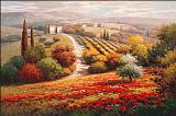 Famous View Paintings - Vineyard View I